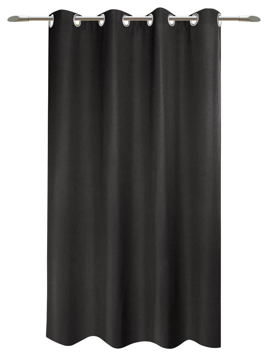 POCOline Ösenvorhang Sorrento schwarz 100% Polyester B/L: ca. 140x175 cm