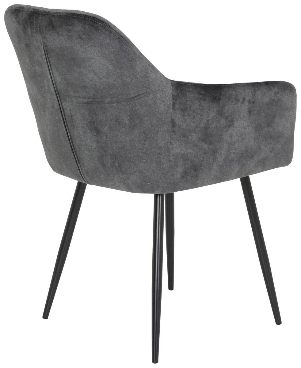 Stuhl Tina 2er Set anthrazit Vintage Samtoptik B/H/T: ca. 56x81x62 cm