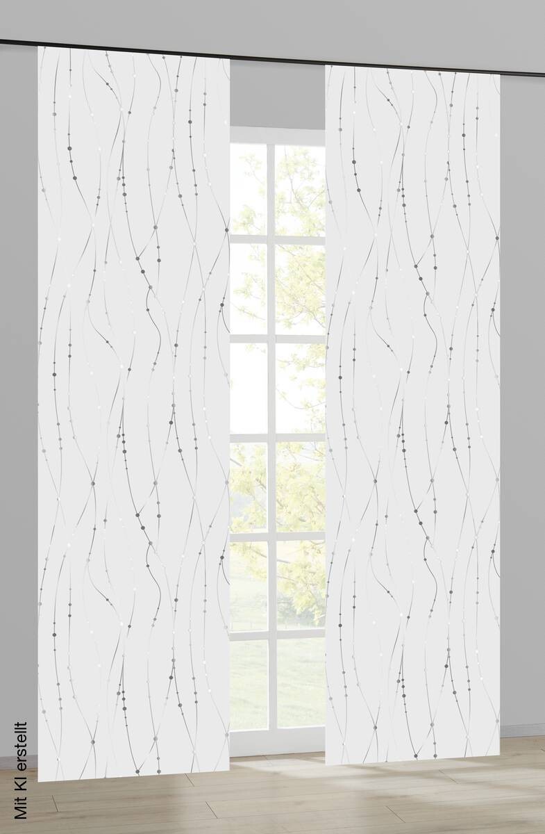 Schiebevorhang New Point weiß B/L: ca. 60x245 cm