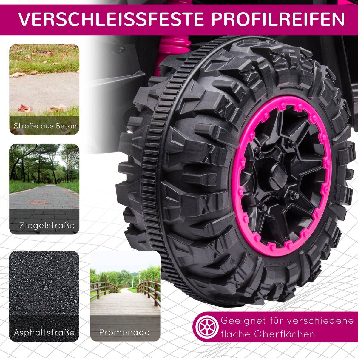 HOMCOM Elektro-Quad schwarz B/H/L: ca. 53x55,5x83 cm