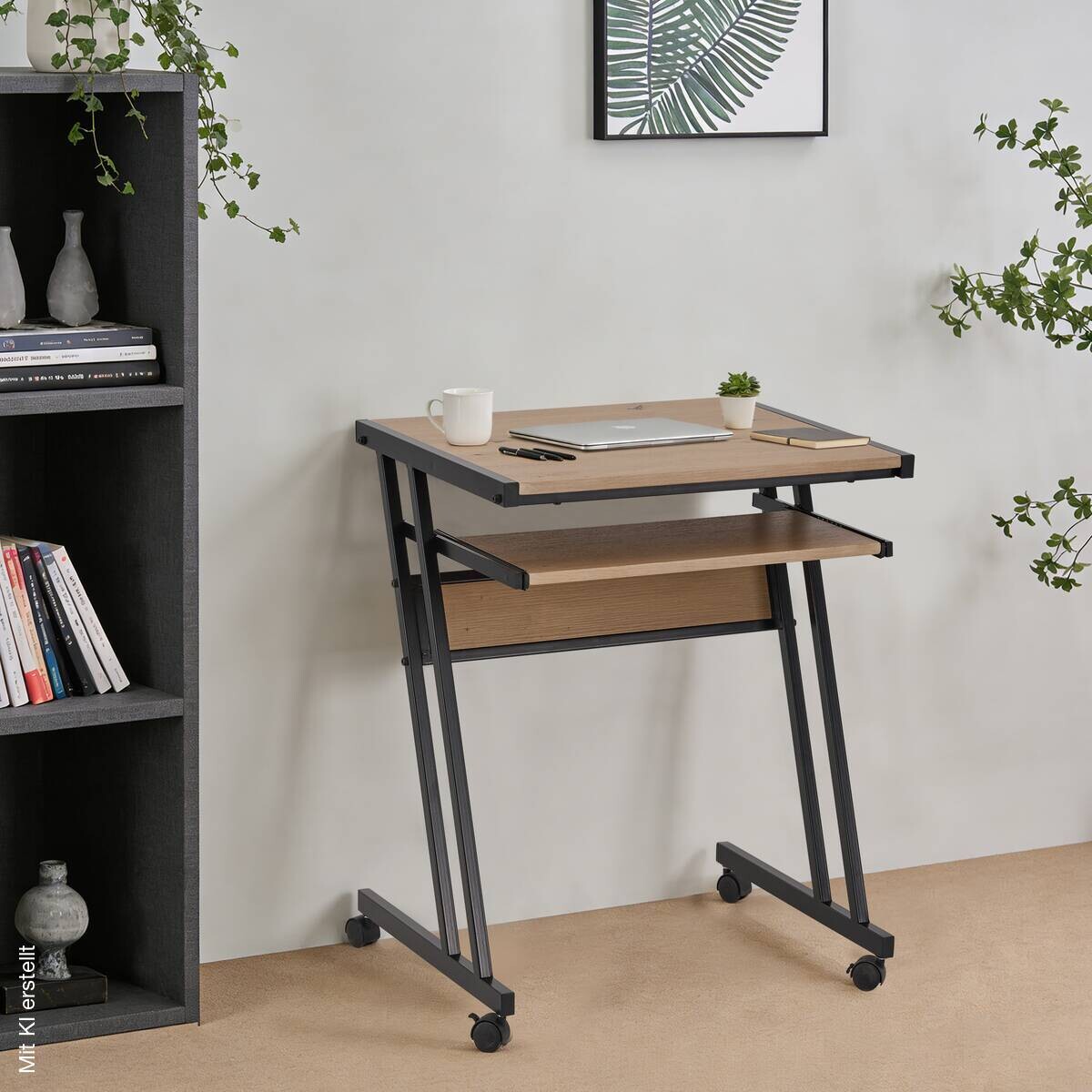 Computerrollwagen Elvie Oak B/H/T: ca. 62x73x50 cm