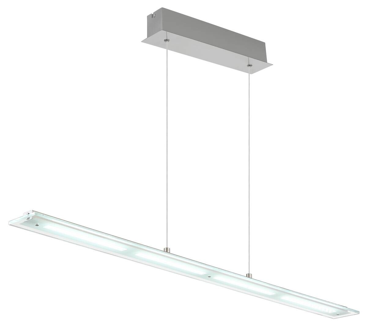 GLOBO Hängeleuchte klar nickel Metall Glas B/H/L: ca. 9x150x115 cm 1.0 Brennstellen