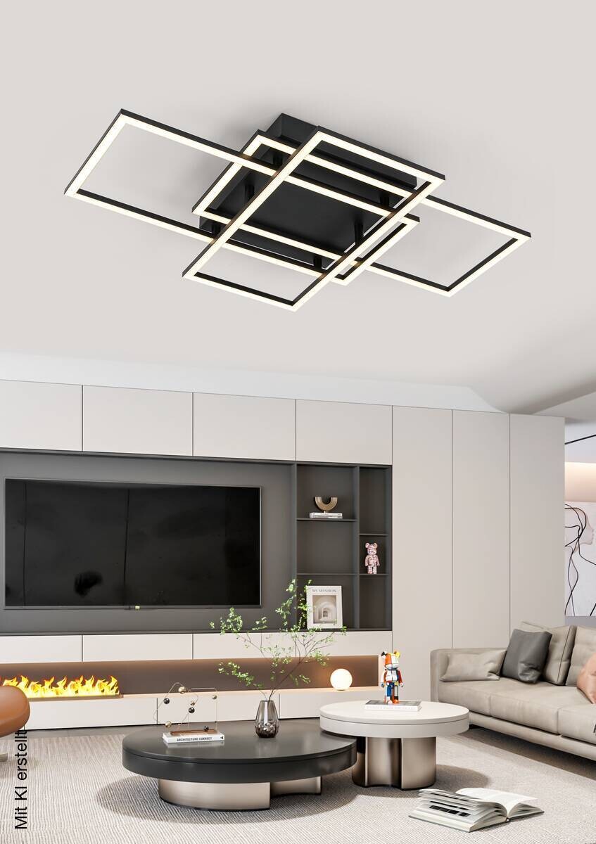 Nolo LED-Deckenleuchte Twin B/H/L: ca. 58x9,1x36 cm