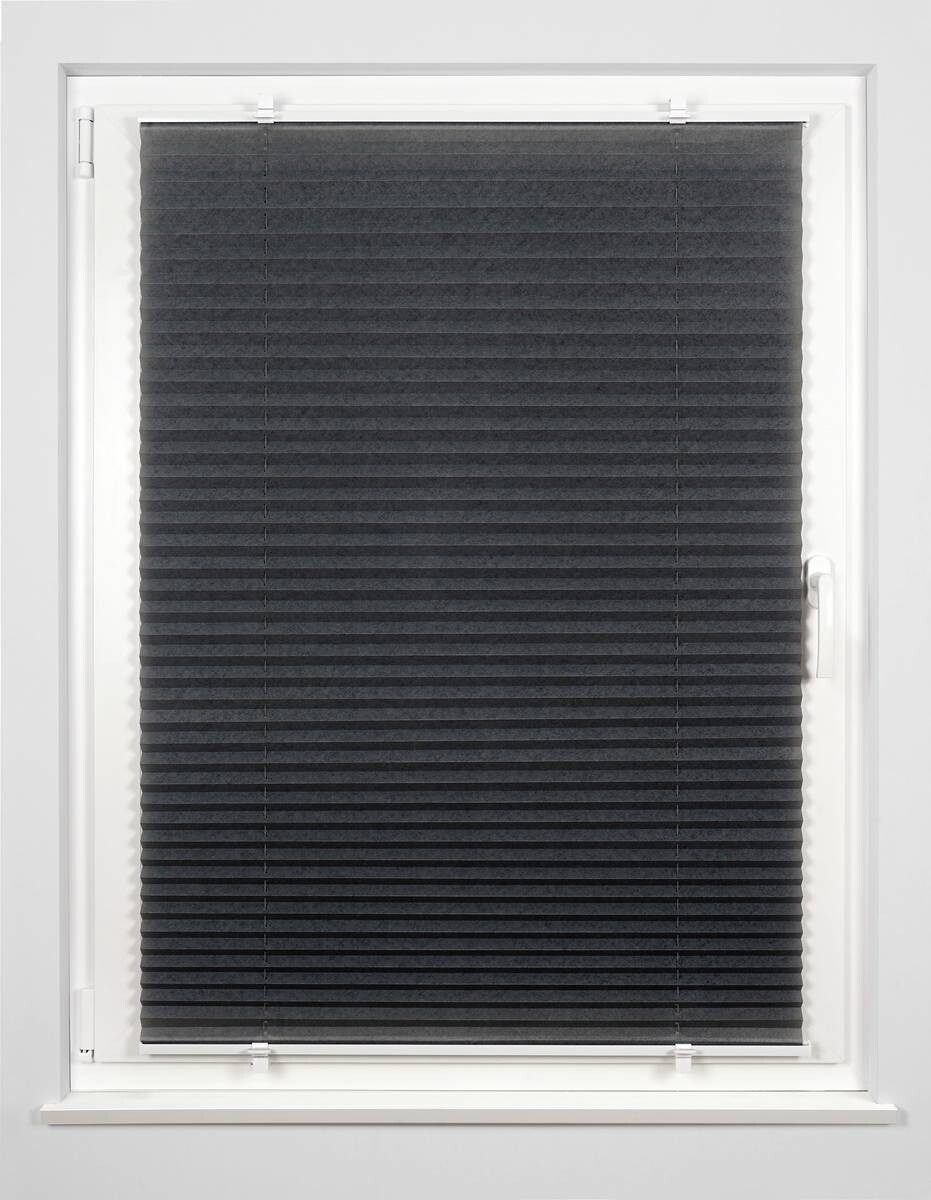 Klemmplissee hellgrau B/L: ca. 80x130 cm