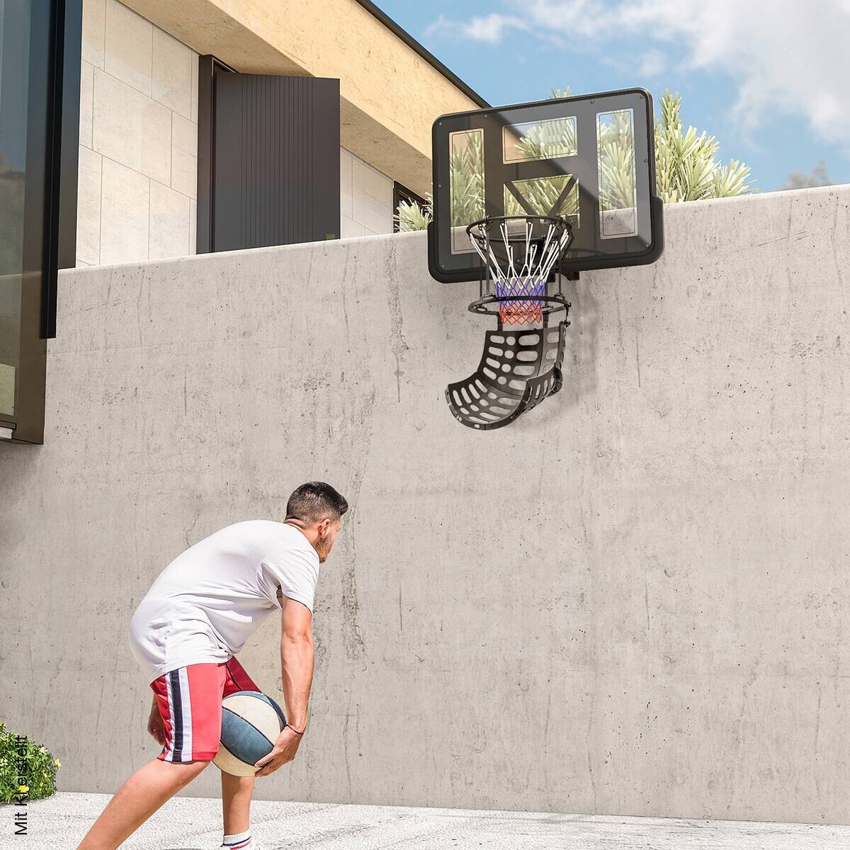 SPORTNOW Basketball Rebounder schwarz B/H/L: ca. 35,6x75,5x35,6 cm