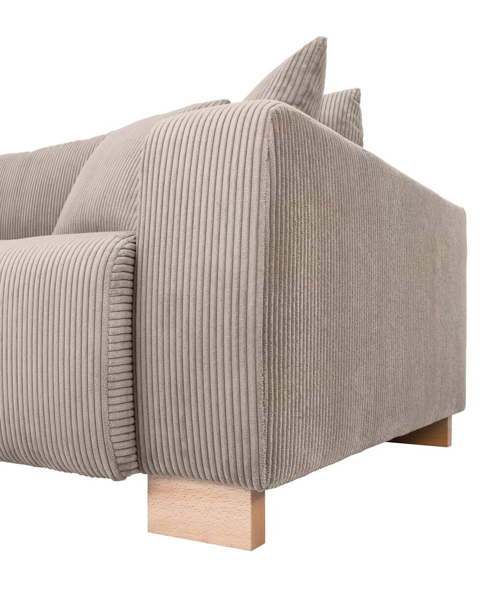 Big Sofa Alpha New dunkelbeige Microfaser B/H/T: ca. 244x85x112 cm | dunkelbeige | 244,00/85,00/112,00 cm