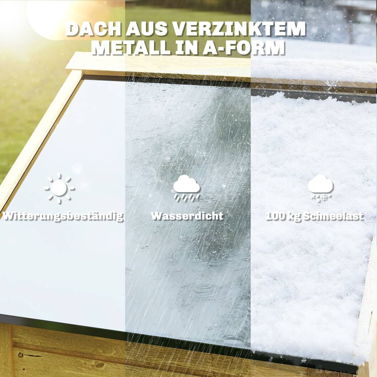 Outsunny Geräteschuppen B/H/T/L: ca. 58x213x58x85 cm