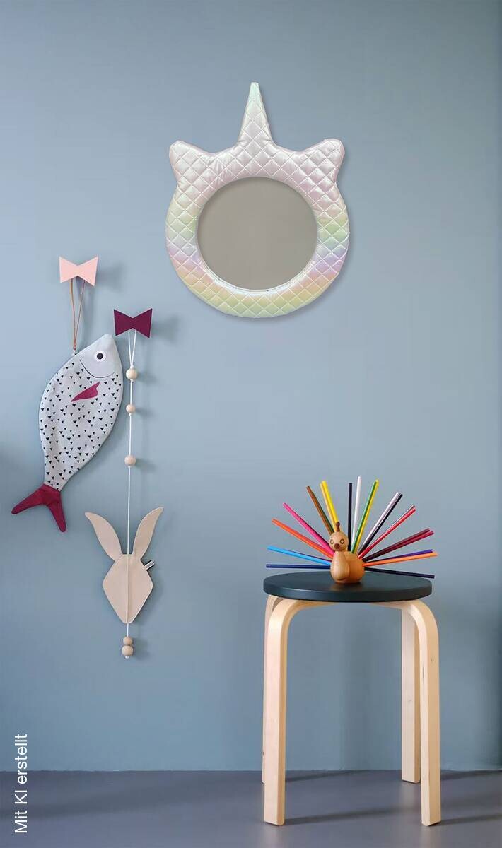 Dekorspiegel Unicorn pastell Polyester B/H/T: ca. 31x40x2 cm