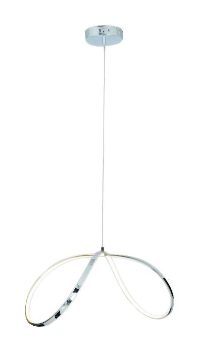 Näve Leuchten LED Pendelleuchte NV7053542 Chrom Metall B/H/L: ca. 32x120x72 cm 1 Brennstellen