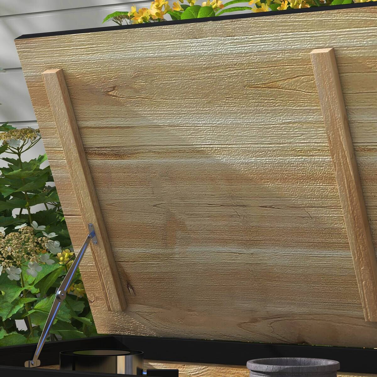 Outsunny Aufbewahrungsbox natur Polypropylen B/H/L: ca. 50x100x43 cm