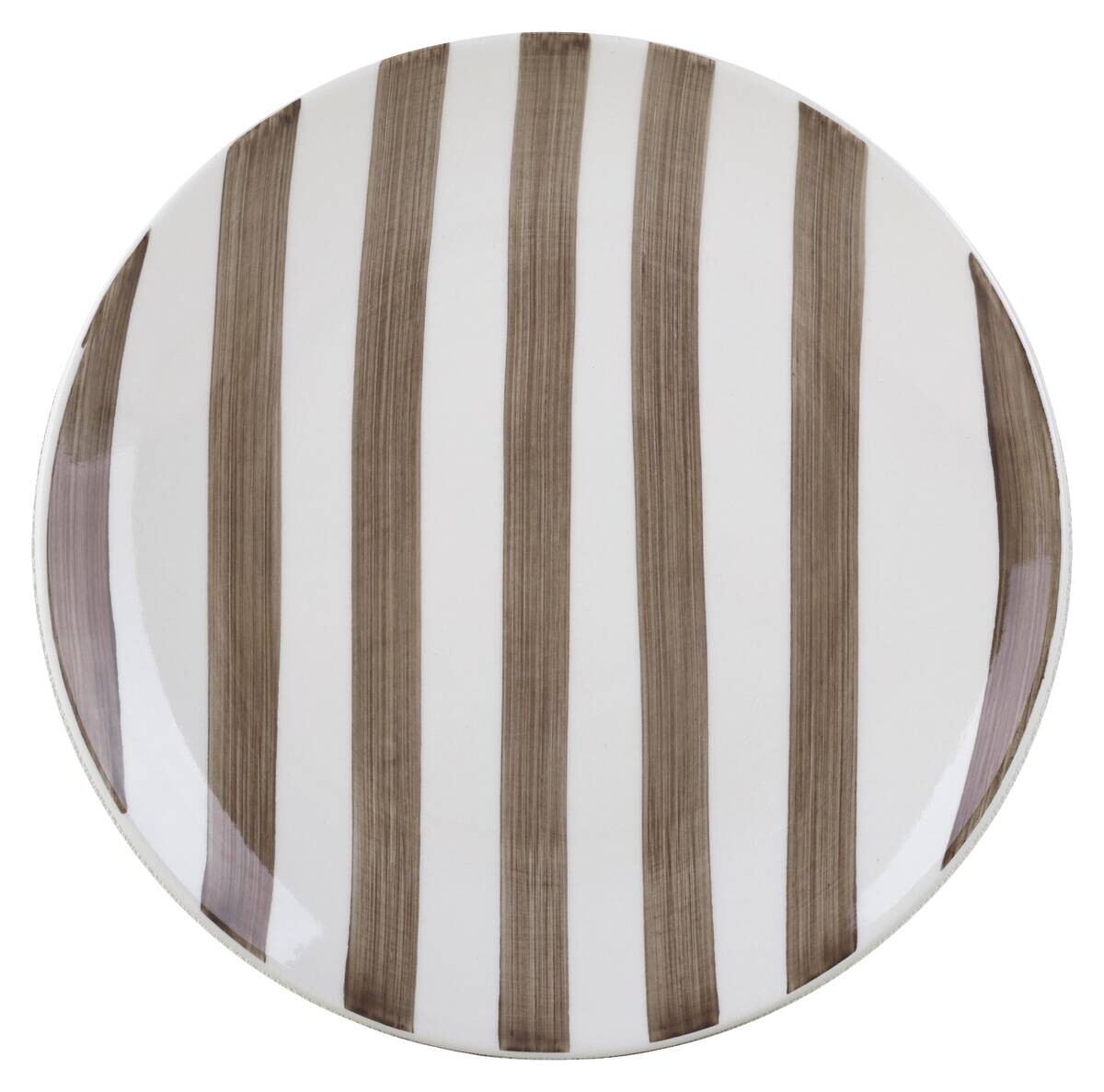 Teller braun Keramik H/D: ca. 2,8x27 cm