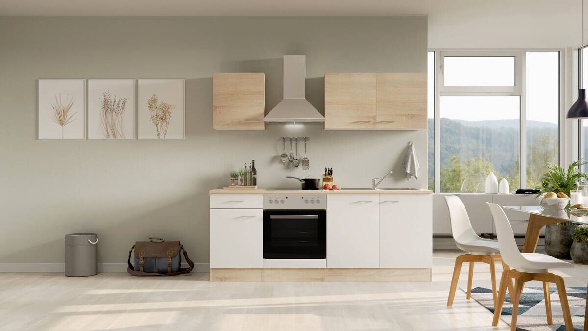 Küchenblock Samoa weiß B/H/T: ca. 210x200x60 cm