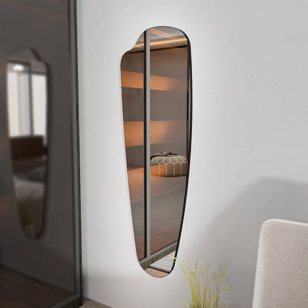 moebel17 Wandspiegel Reos silber Optik Glas B/H/T: ca. 40x120x2,2 cm