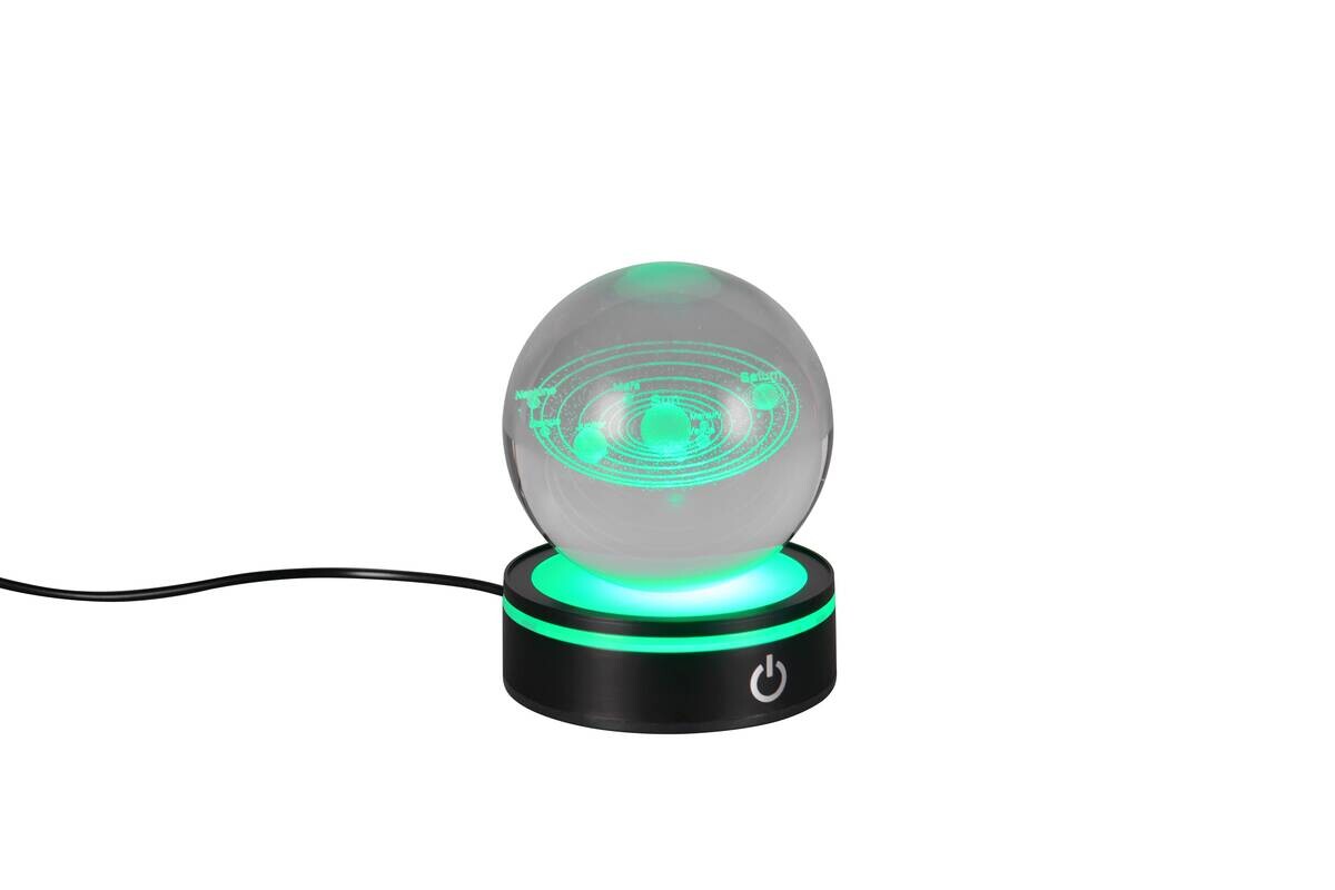 Reality LED-Tischleuchte Kunststoff Glas H/D: ca. 10x8 cm