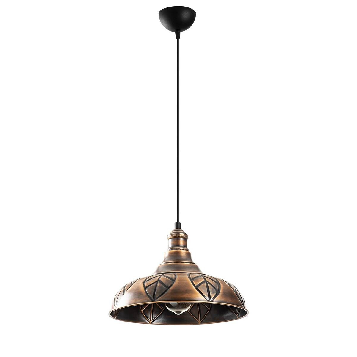 Opviq Pendelleuchte Saglam-3714 Kupfer B/H/T/L/D: ca. 32x117x32x32x32 cm E27 1 Brennstellen