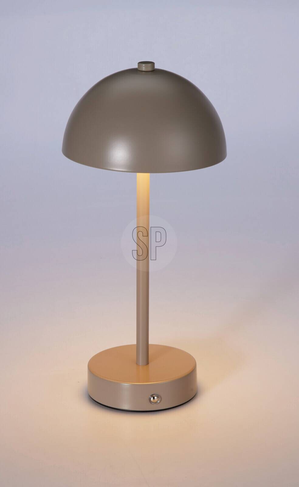 Tischleuchte taupe Metall H/D: ca. 31x14 cm