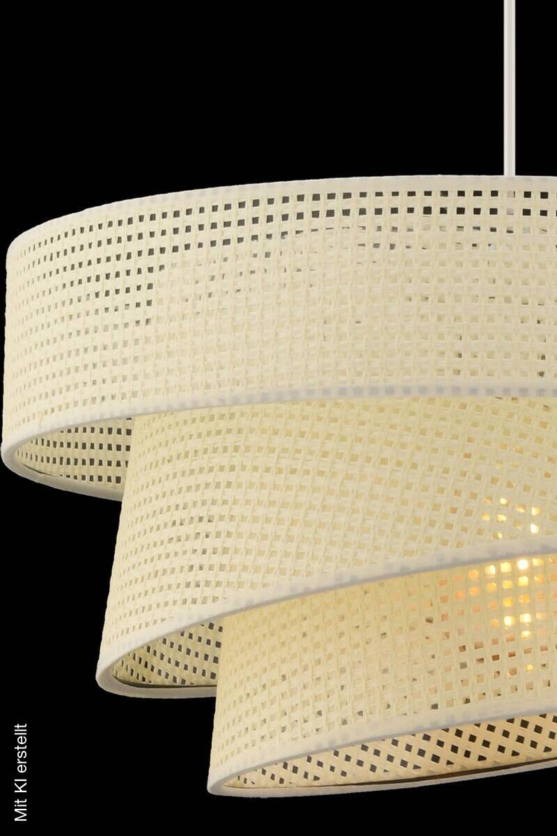 Opviq Pendelleuchte Couper weiß Metall Baumwolle B/H/L: ca. 40x72x40 cm E27 1 Brennstellen
