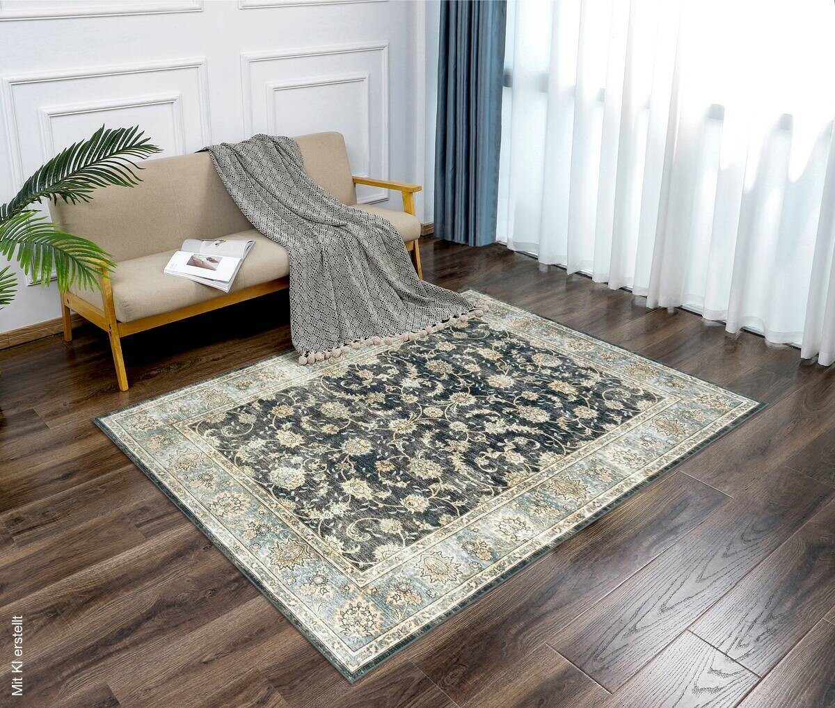 Teppich Silk grau B/L: ca. 80x150 cm