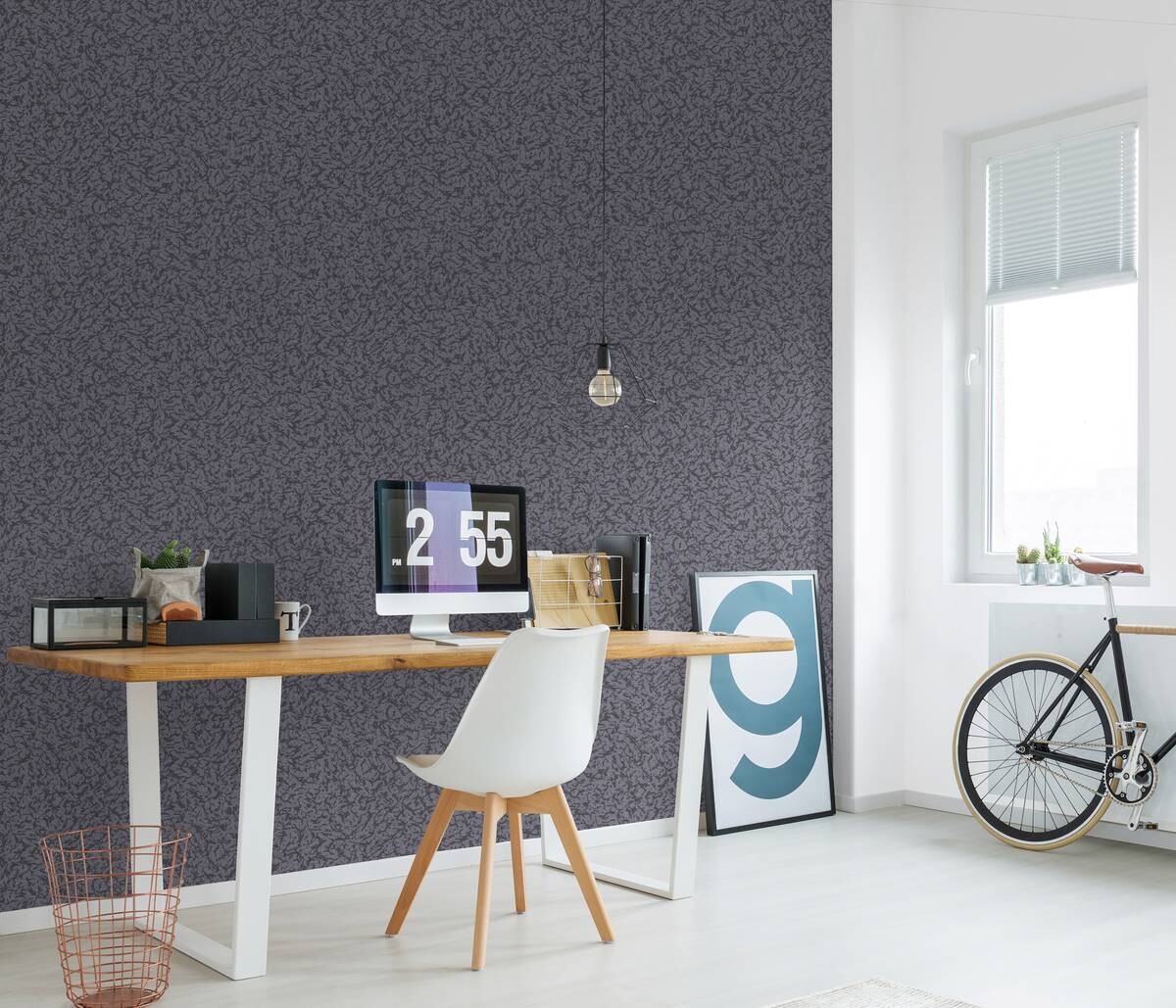 Vliestapete Struktur schwarz B/L: ca. 53x1500 cm