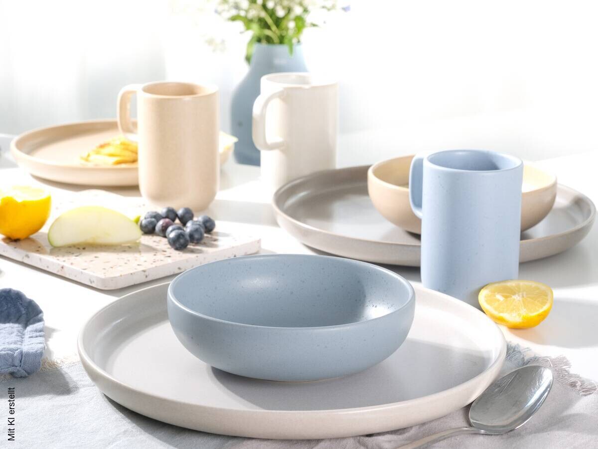 CreaTable Kombiservice Uno Nordic bunt Steinzeug 16 tlg.