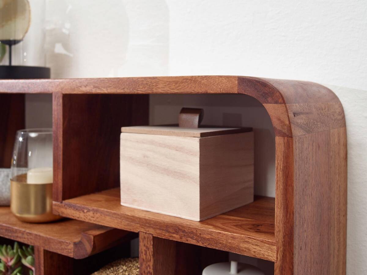 Wandregal rosenholz Holz B/H/T: ca. 80x55x15 cm