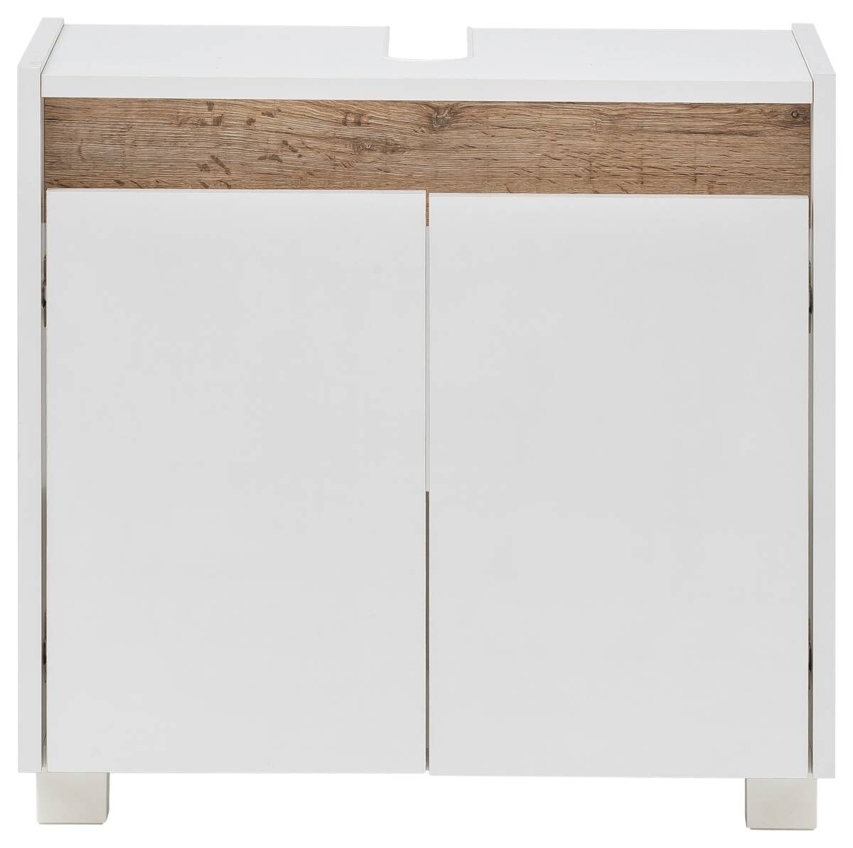 Waschbeckenunterschrank Cosmo perlweiß Optik B/H/T: ca. 56,9x54,6x33 cm