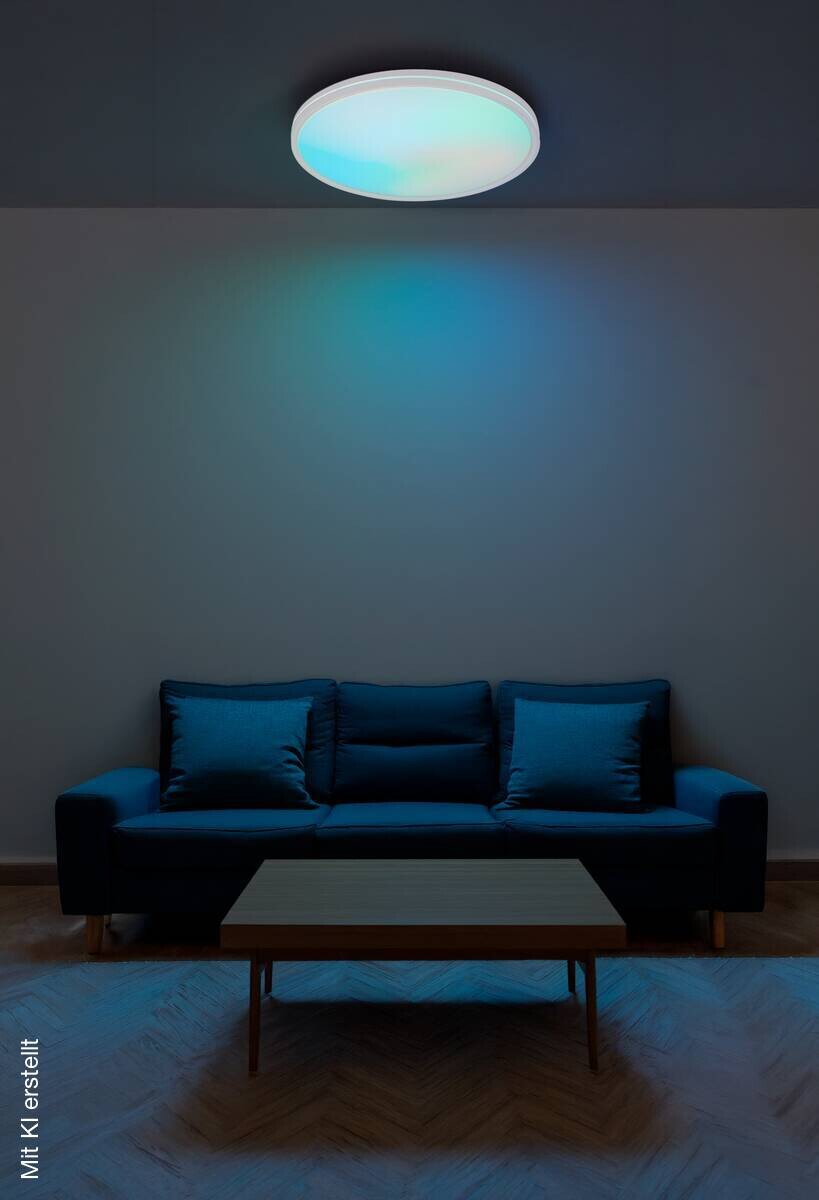 GLOBO LED-Deckenleuchte weiß Opal Kunststoff H/D: ca. 7x37 cm 1 Brennstellen