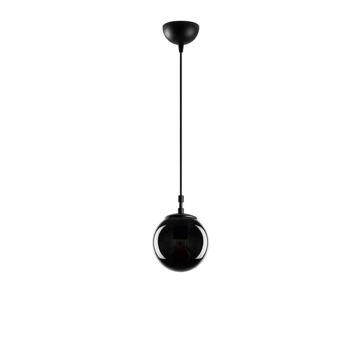 Opviq Pendelleuchte schwarz Rauch B/H/T: ca. 15x110x15 cm E27 1 Brennstellen