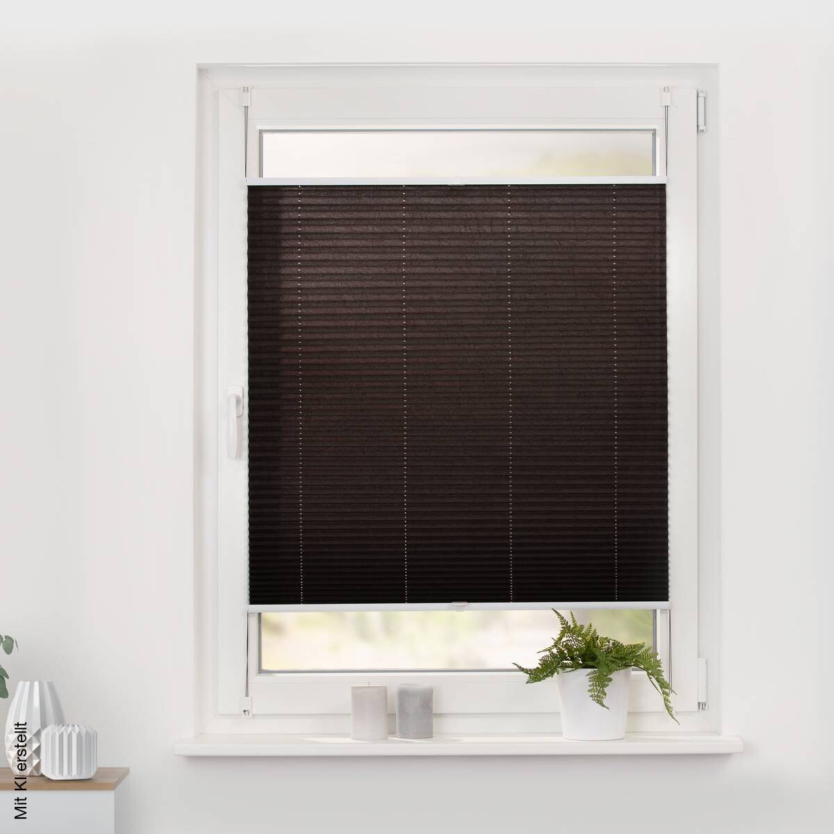 LICHTBLICK Spannplissee braun B/L: ca. 50x130 cm