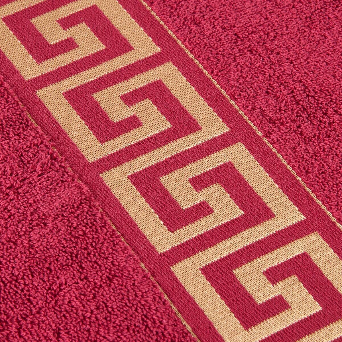 POCOline Duschtuch Mäander rot 100% Baumwolle B/L: ca. 80x160 cm