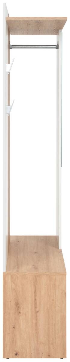 Garderobe Gera 42A weiß Oak Artisan Nachbildung B/H/T: ca. 66x182x33 cm