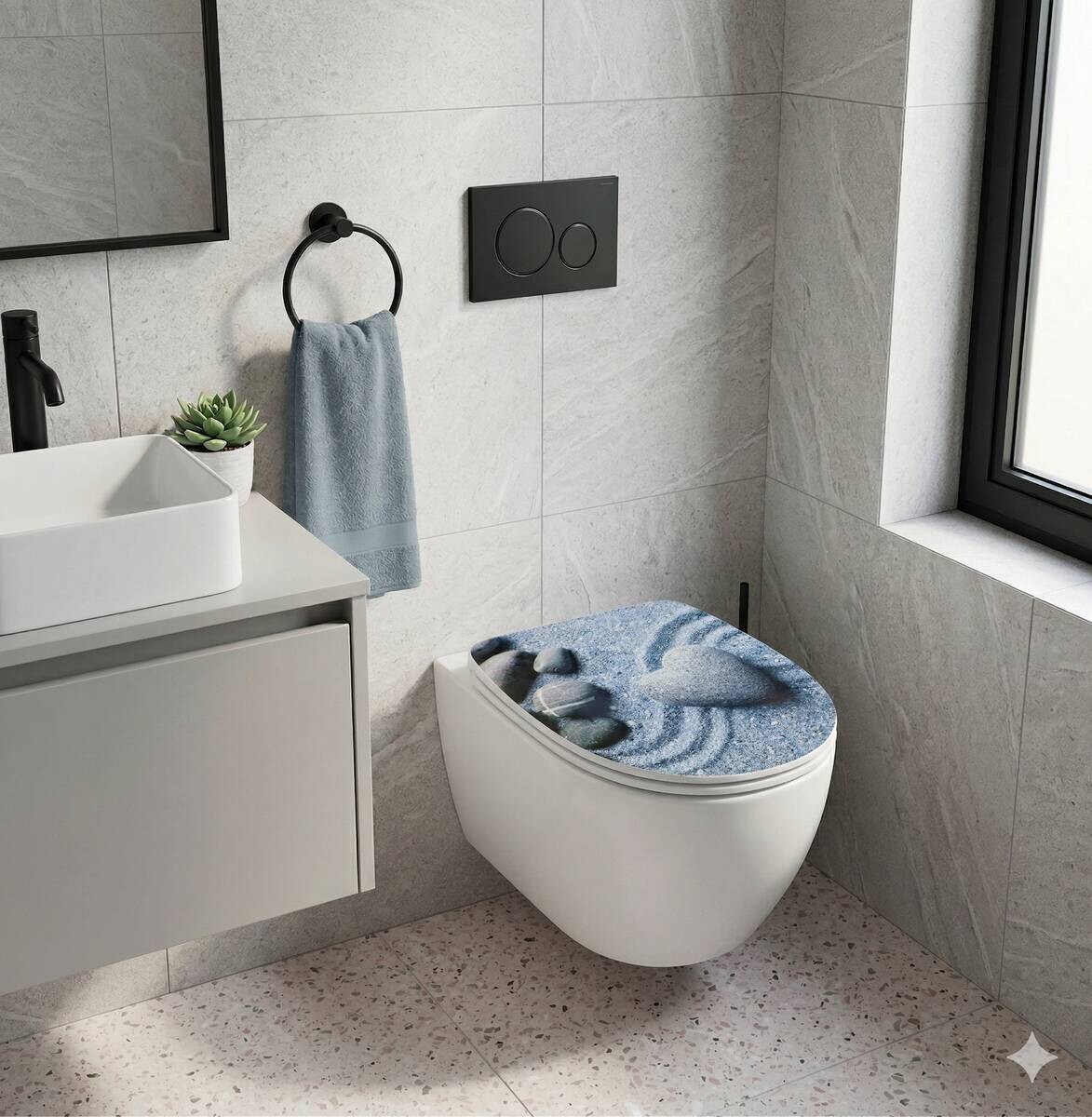 POCOline WC-Sitz Valentine steingrau Thermoplast