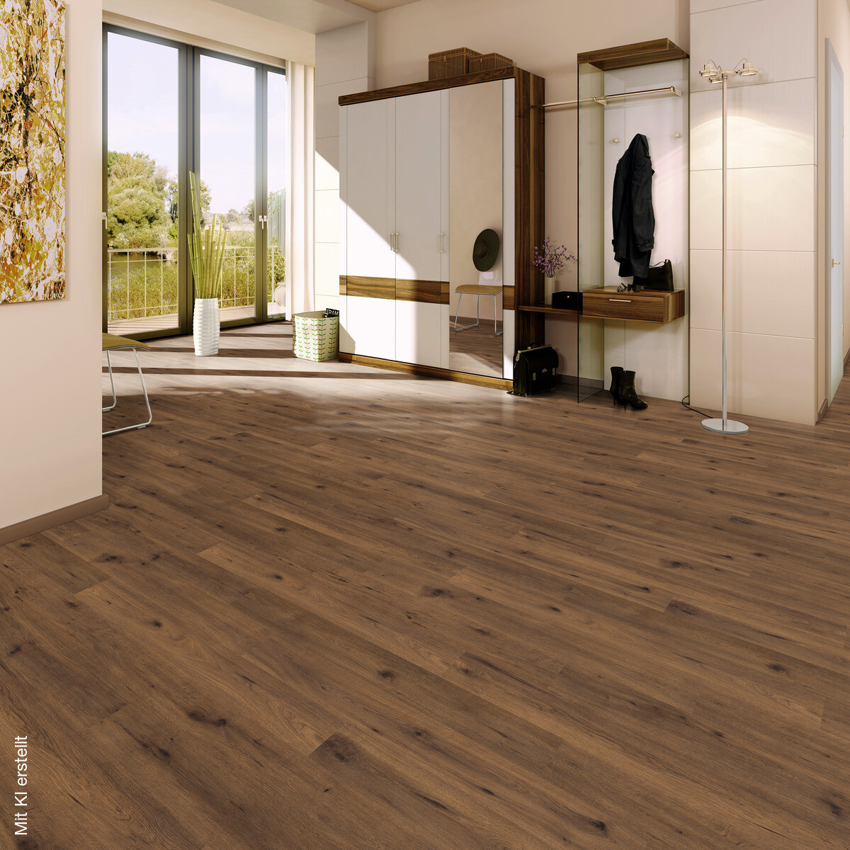 EGGER Laminatboden Eiche massiv ca. 2,4936 m² im Paket B/L: ca. 19,3x129,2 cm pro Paket