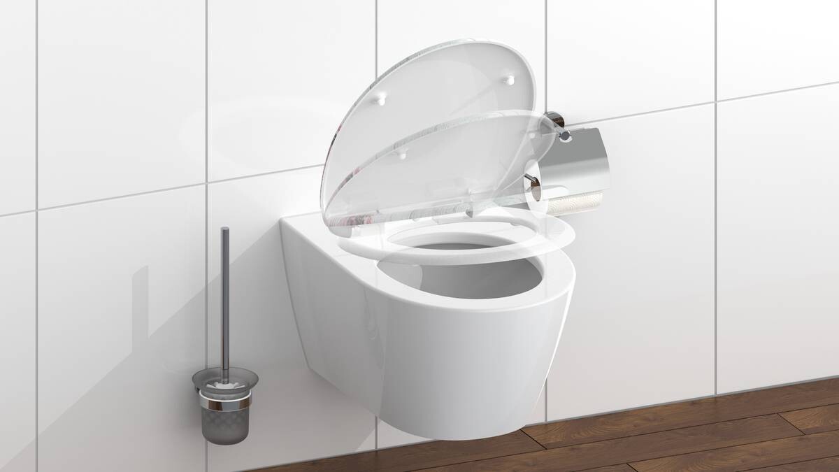 Eisl WC-Sitz Flower&Wood MDF