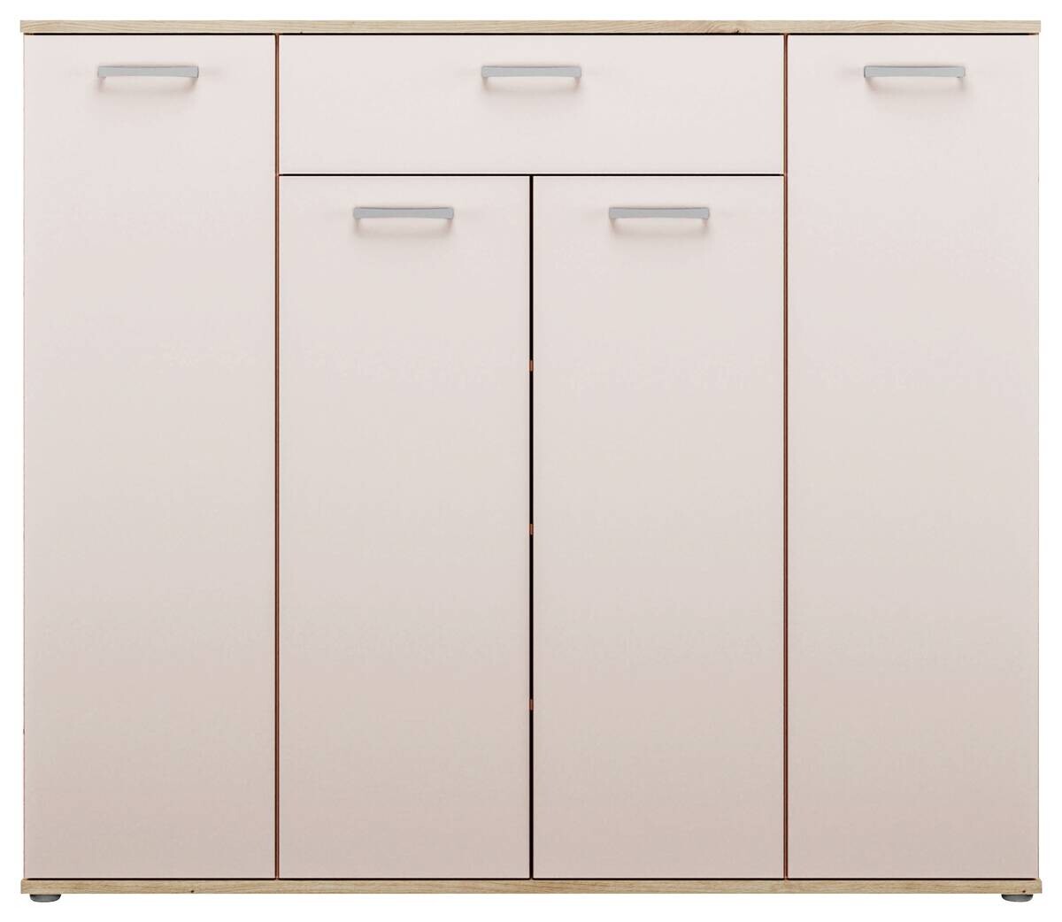 Kommode Eiche Artisan Nachbildung Eiche Kaschmirgrau Nachbildung B/H/T: ca. 139x121x35 cm