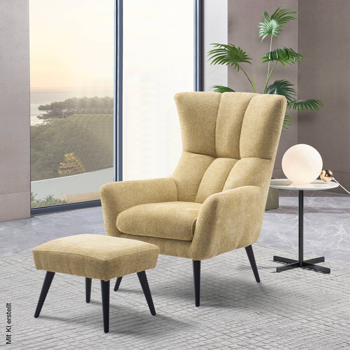Sessel gelb Polyester B/H/T: ca. 90x112x80 cm