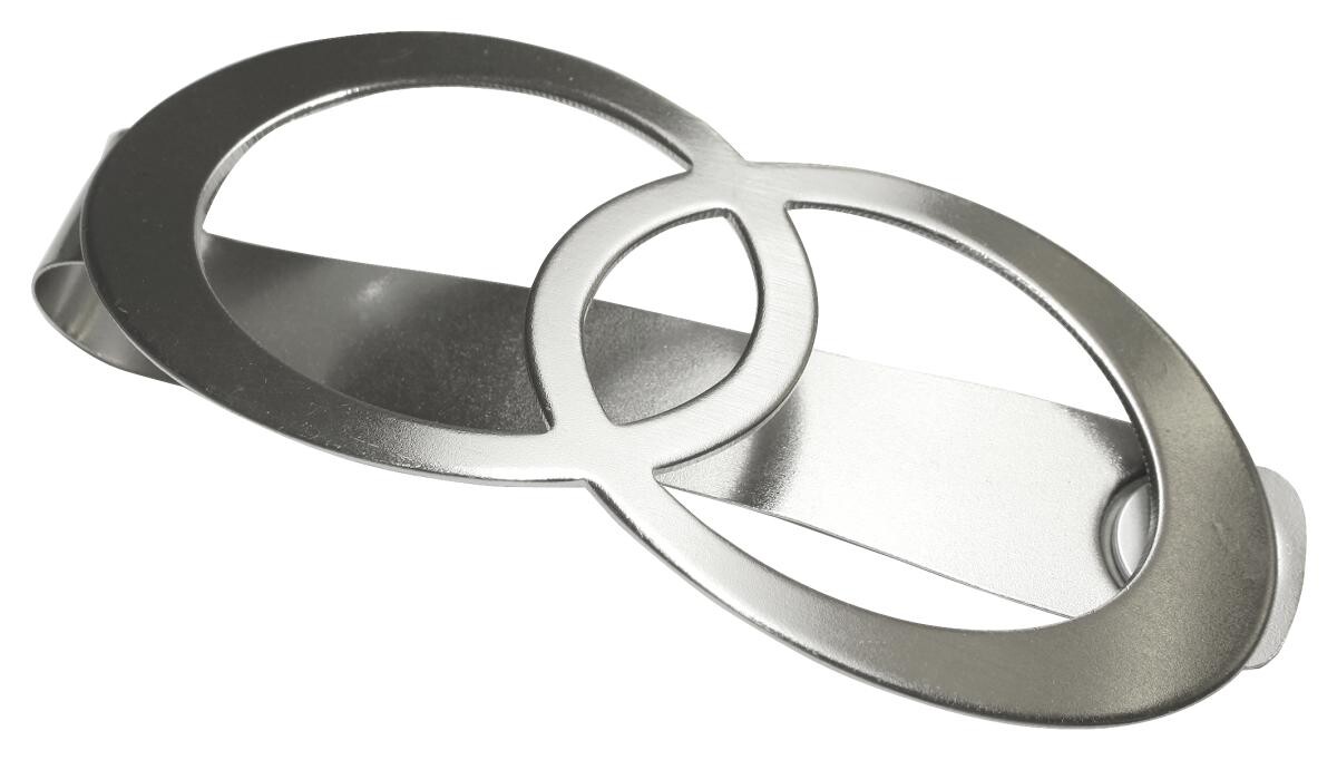 Boviva Raffspange Infinity Edelstahloptik Metall B/L: ca. 5,5x13,5 cm