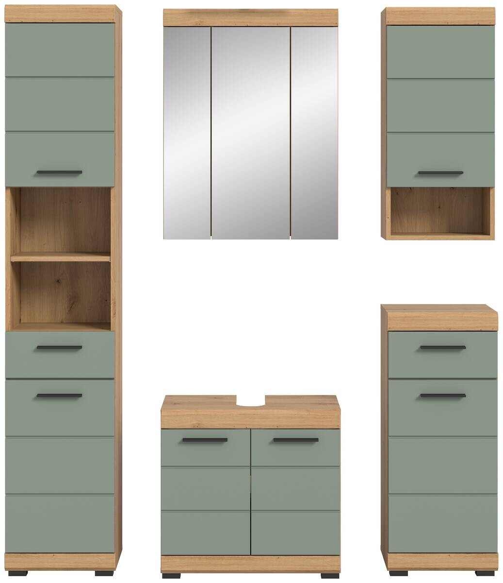 Badezimmer-Set Scout Eiche Artisan Nachbildung salbei Nachbildung B/H/T: ca. 164x191x34 cm