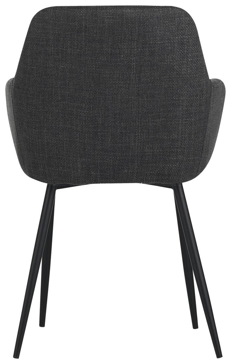 Armlehnstuhl Maria, 2er-Set anthrazit Microfaser Webstoff B/H/T: ca. 55x84x61 cm