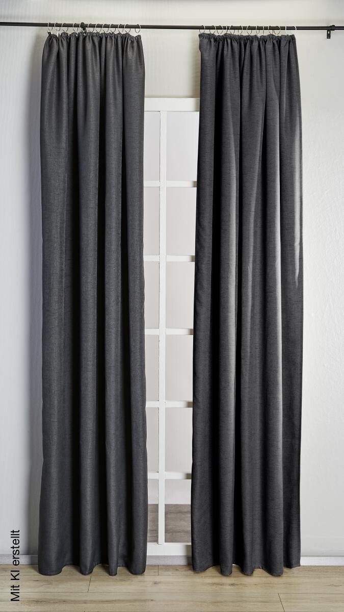 silver edition Verdunklungsvorhang Henry anthrazit 100% Polyester B/L: ca. 135x245 cm