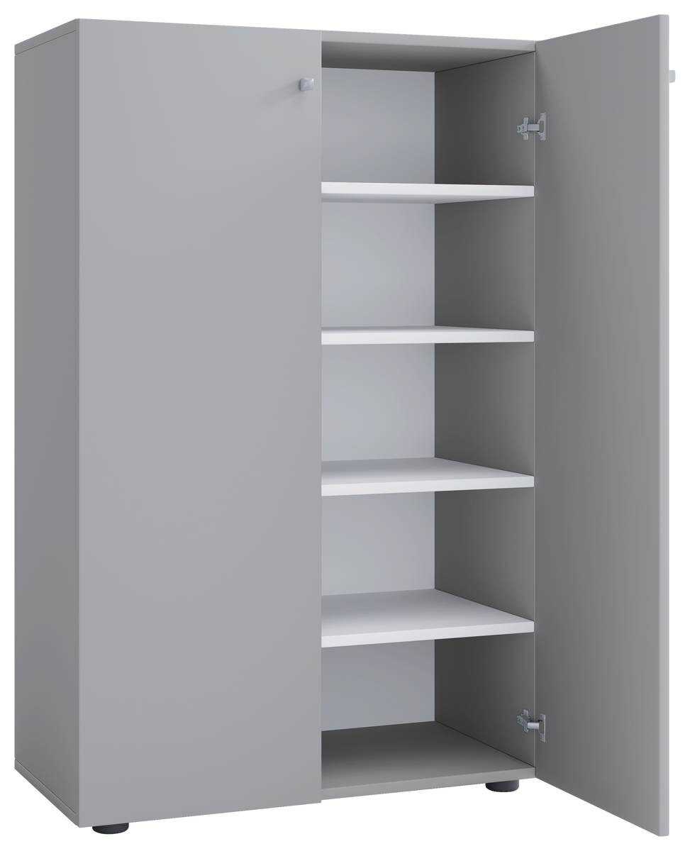 Schuhschrank Lona grau weiß B/H/T: ca. 70x110x39 cm