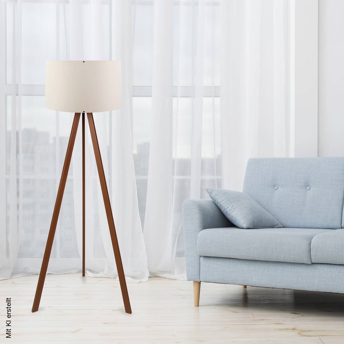 Opviq Stehlampe AYD-1527 braun ecru PVC B/H/T/L/D: ca. 38x140x38x38x38 cm E27 1 Brennstellen