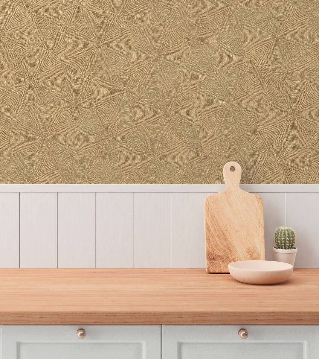 A.S.Creation Vliestapete gelb braun B/H/D: ca. 53x1005x8,8 cm