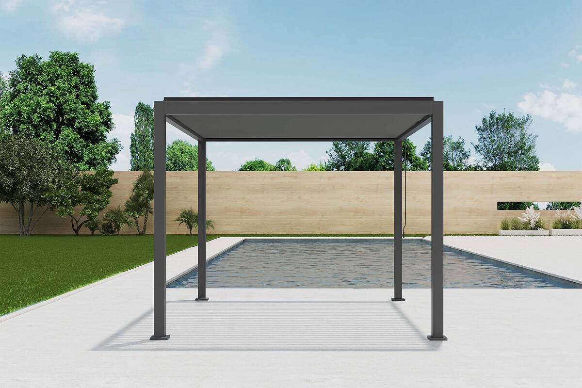 Pergola anthrazit Aluminium B/H/L: ca. 300x254,5x393 cm