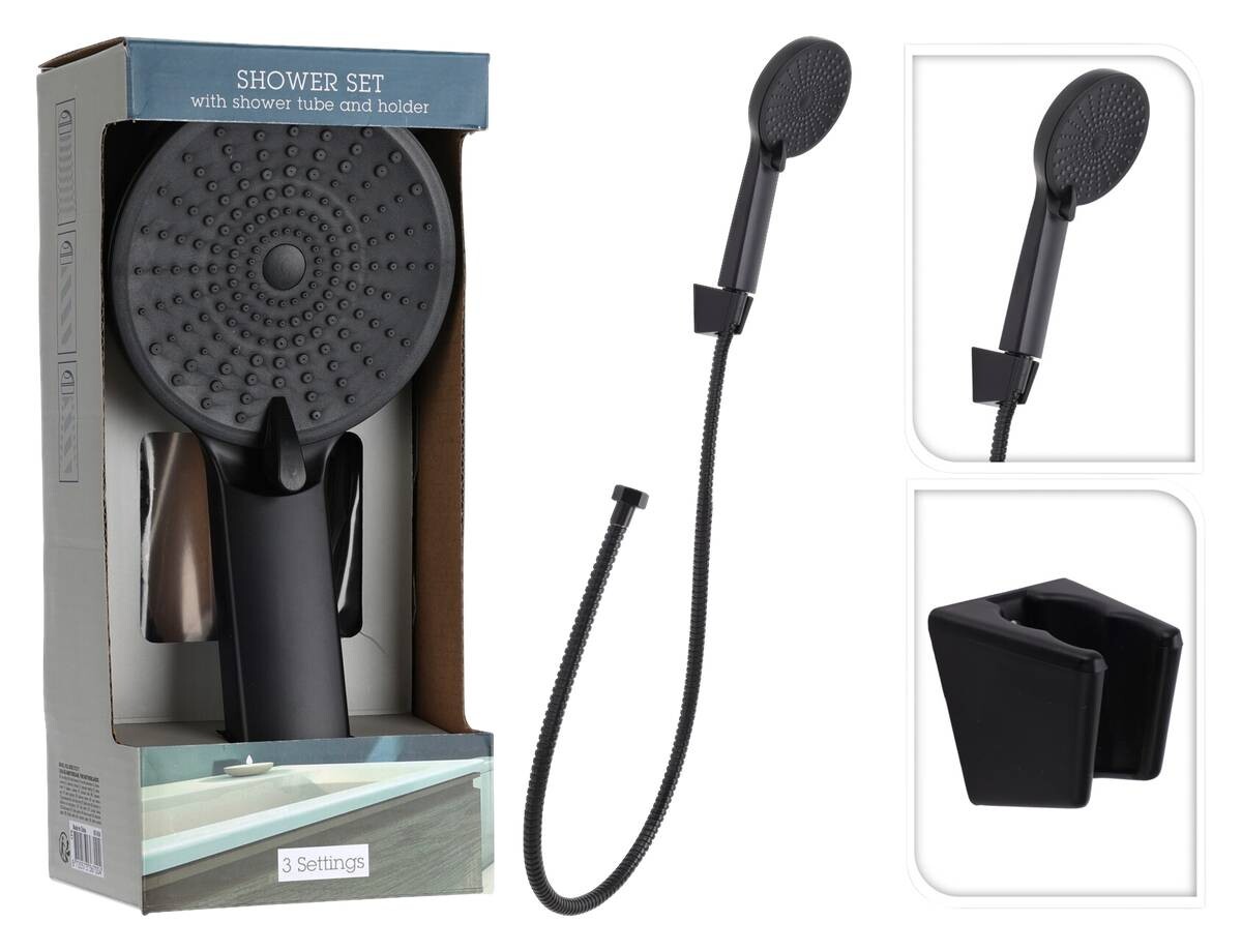 Handbrause-Set schwarz D: ca. 11 cm