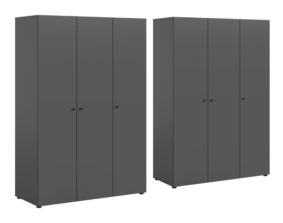Kleiderschrank DARWIN anthrazit B/H/T: ca. 240x176x51 cm