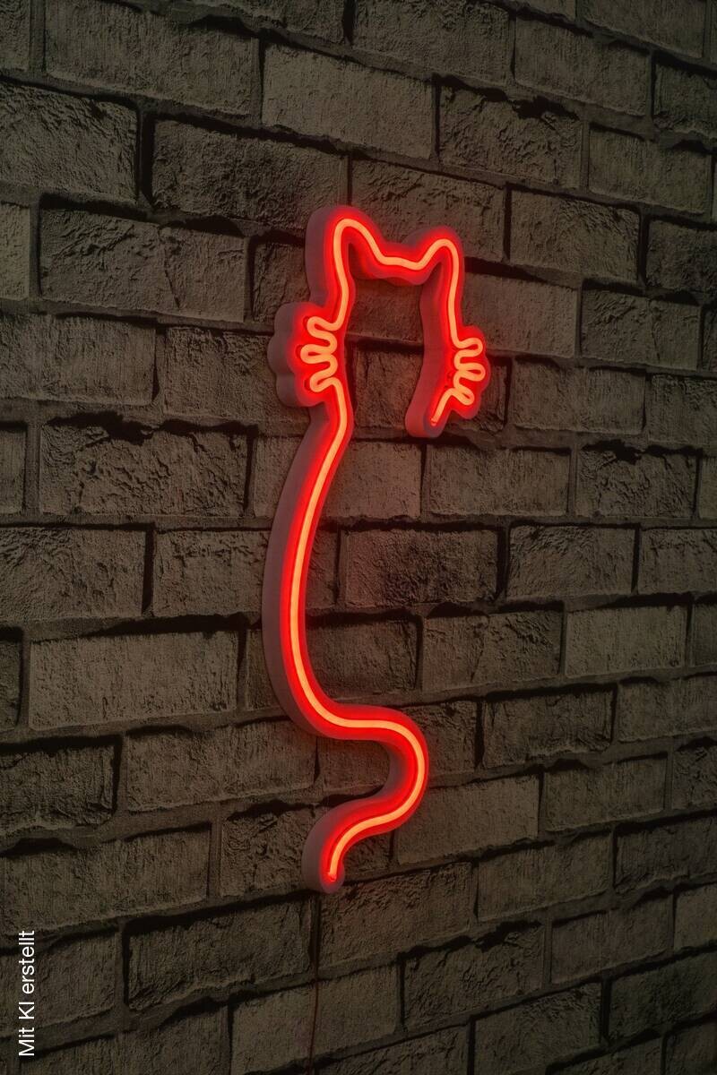 Opviq LED-Wandleuchte rot PVC B/H/T/L: ca. 22x48x2x22 cm