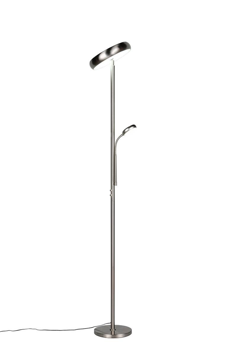 Reality Stehlampe Palermo nickel matt Metall H: ca. 183 cm 1 Brennstellen