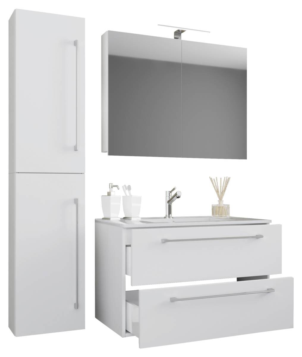 Waschplatz 4tlg-Badinos weiß B/H/T: ca. 81x52x46 cm