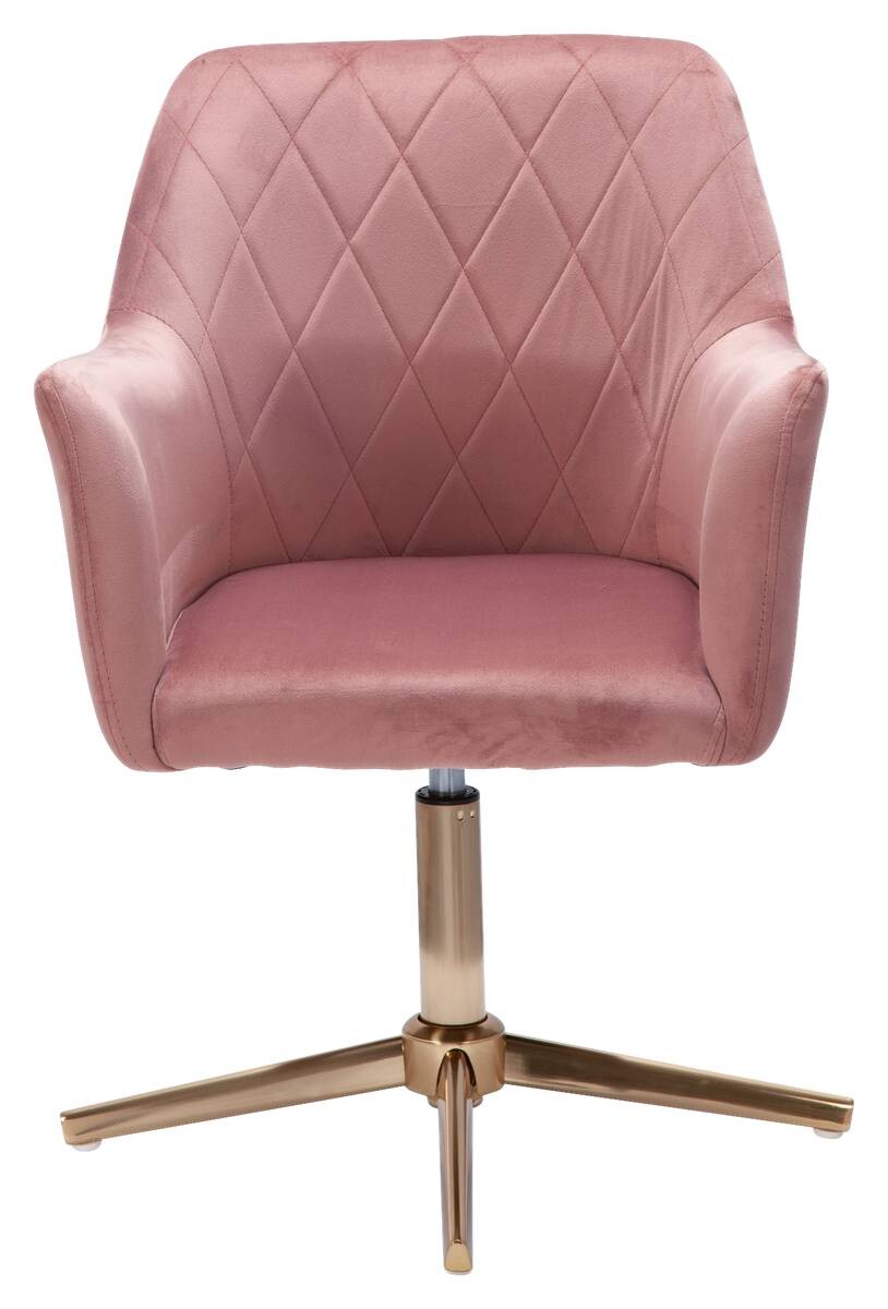 Drehstuhl rosa gold Stoff Eisen